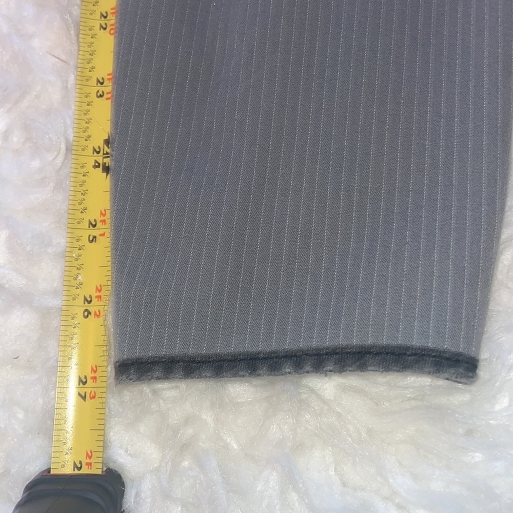 Golden Dress Full Leather Seat Breeches Size 25R Pinstripe Grey PRISTINE! - Picture 12 of 16